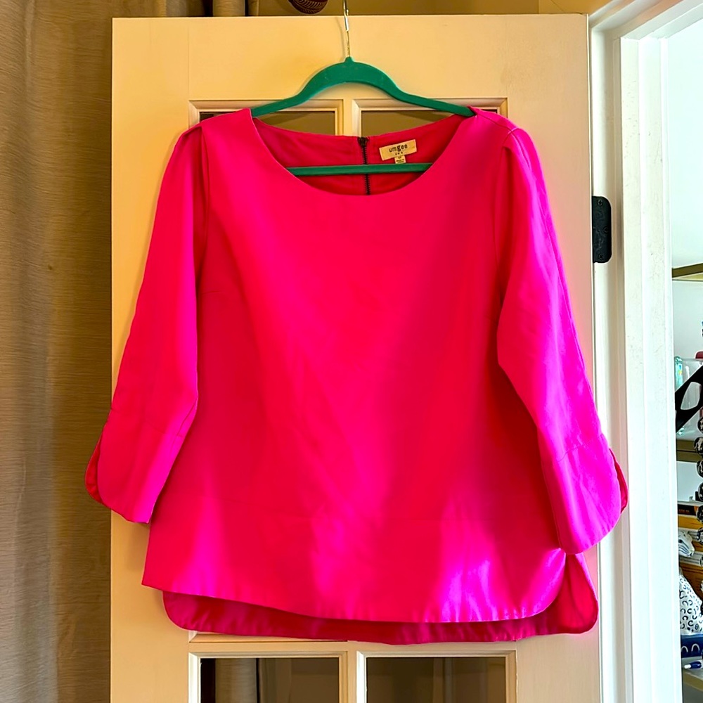 Umgee Neon Pink 3/4 sleeve top